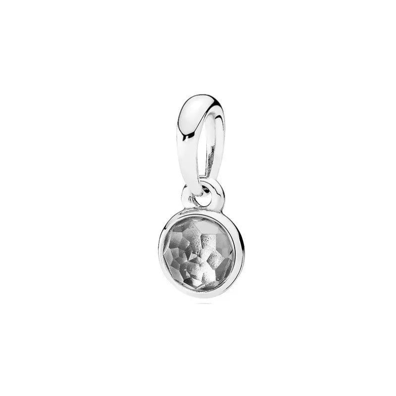 S925 Sterling Silver December Birthstone Pendant DIY Beads