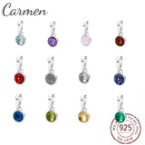 S925 December Birthstone Pendant DIY Beads For Women