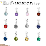 S925 Sterling Silver December Birthstone Pendant DIY Beads