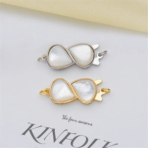 S925 Sterling Silver Pearl Necklace Buckle Flower Shaped DIY