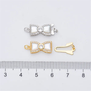 S925 Sterling Silver Pearl Necklace Ending Buckle DIY Accessory