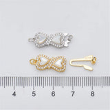 S925 Sterling Silver Pearl Necklace Ending Buckle Flower Shape DIY Accessory