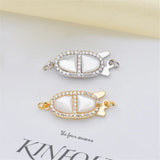 S925 Sterling Silver Pearl Necklace Ending Buckle Flower Shape DIY Accessories