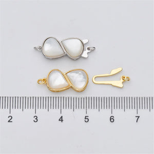 S925 Sterling Silver Pearl Necklace Ending Buckle Flower Shape DIY Accessories