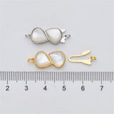 S925 Sterling Silver Pearl Necklace Buckle Flower Shaped DIY