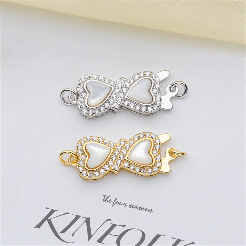 S925 Sterling Silver Pearl Necklace Ending Buckle DIY First Accessories