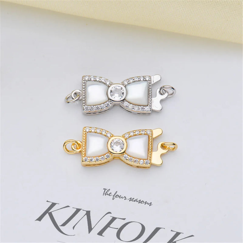 S925 Sterling Silver Pearl Necklace Ending Buckle DIY Accessory