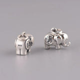 S925 Sterling Silver Elephant Pendant Men Women Thai Silver Gift