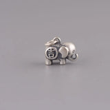 S925 Sterling Silver Elephant Pendant Men Women Thai Silver Gift