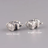 S925 Sterling Silver Elephant Pendant Men Women Thai Silver Gift