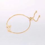 Sterling Silver Butterfly Bracelet Zircon Adjustable Plated Women's Jewelry