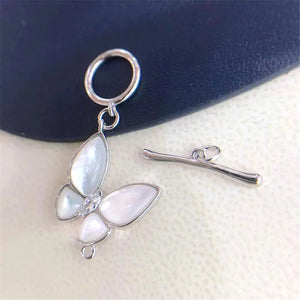 S925 Sterling Silver Fans OT Buckle DIY Chain Bracelet Necklace Connector