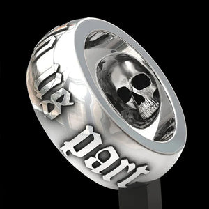 S925 Vintage Thai Silver Skull Ring Men Women Party Gift
