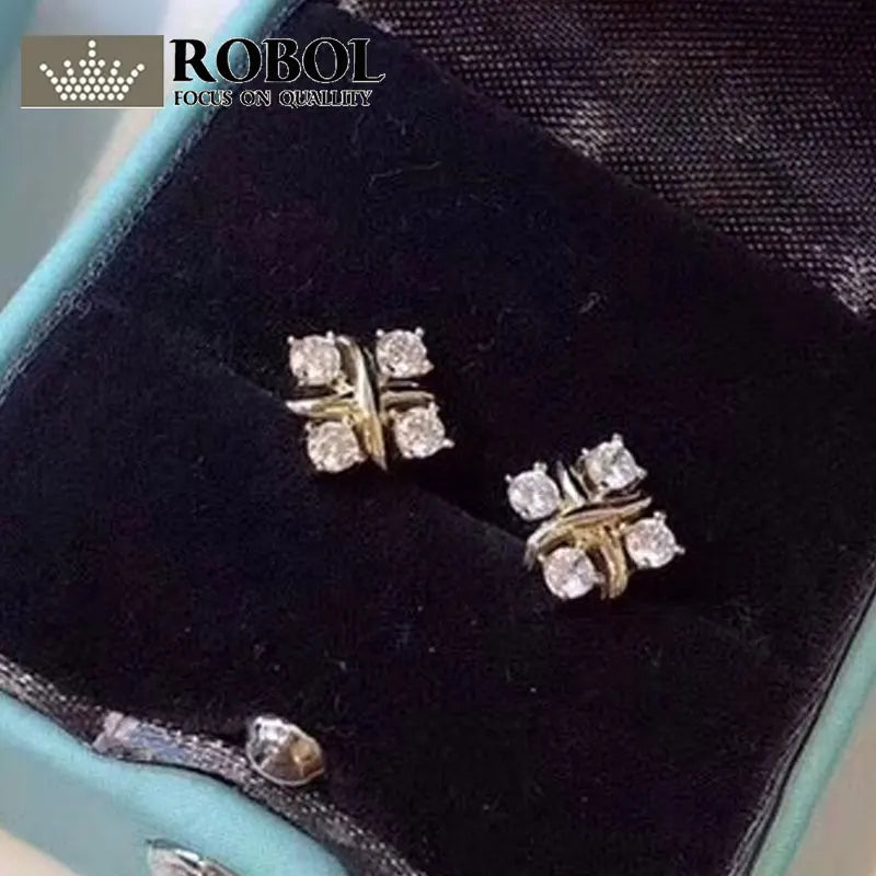 S925 Couple Sweet Romantic Love Sterling Silver Earrings