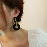 S925 Needle Resin Golden Plating Drop Earrings