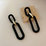 S925 Needle Resin Golden Plating Drop Earrings