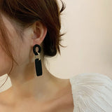 S925 Needle Resin Golden Plating Drop Earrings