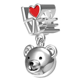 S925 Love Bear Beads for DIY Bracelets, Sister Birthday Gift