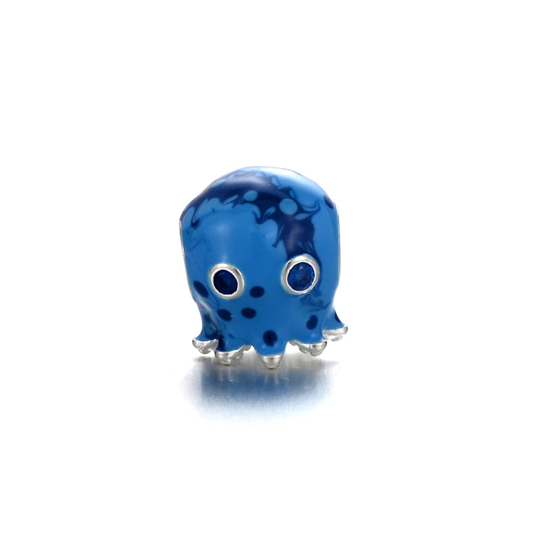 S925 Cartoon Fish Head Beading for Bracelet DIY Jewelry