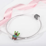 S925 Male Bear Beading for Bracelet DIY Jewelry Birthday Gift