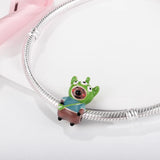 S925 Male Bear Beading for Bracelet DIY Jewelry Birthday Gift