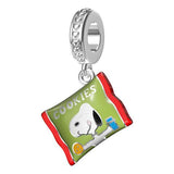 S925 Dog Fries Candy Bag Beads for Bracelets DIY Jewelry Sister Birthday