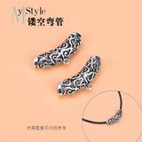 S925 Pure Silver Xiangyun Hollow Pipe Bracelet DIY Beads Jewelry Accessories
