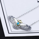 S925 Silver Eagle Locket Pendant Mini Men Women Takahashi Feathers