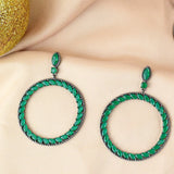 S925 Pure Silver Lady Earrings Sweet Style Ring Earrings