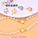 S925 Silver Heart Star Buckle Bracelet Necklace DIY Jewelry Accessories