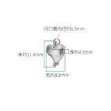 S925 Silver Heart Star Buckle Bracelet Necklace DIY Jewelry Accessories