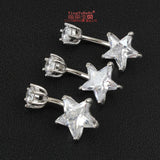 S925 Star Zircon Belly Button Ring 6 8 10mm