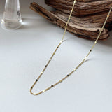 S925 Silver Thin Chain Body and Necklace Set