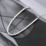 S925 Silver Retro Square Bracelet Geometric Stitching Jewelry