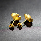 S925 Silver Orchid Ear Studs