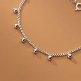 S925 Silver Bracelet Light Beads Peas Air Literary Hand Jewelry