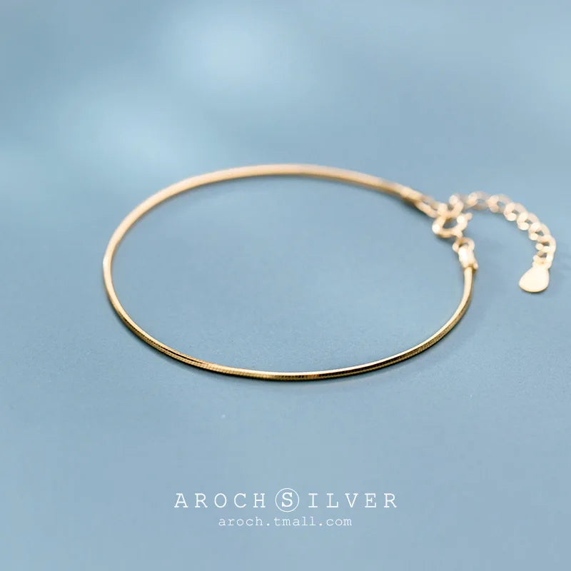 S925 Silver Bracelet Snake Bone Chain Jewelry