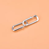 S925 Silver Square Button DIY Bracelet Accessories