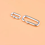 S925 Silver Square Button DIY Bracelet Accessories