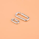 S925 Silver Square Button DIY Bracelet Accessories