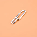 S925 Silver Square Button DIY Bracelet Accessories