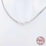 S925 Silver Chain Necklace for Women with Pendant, 50-55mm Sterling Silver Chain