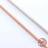 S925 Silver Chain Necklace for Women with Pendant, 50-55mm Sterling Silver Chain