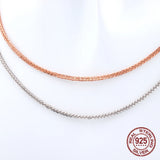 S925 Silver Chain Necklace for Women with Pendant, 50-55mm Sterling Silver Chain
