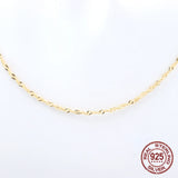 S925 Silver Chain Necklace for Women with Pendant, Charm Jewelry 40-45mm