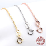 S925 Silver Chain Necklace for Women with Pendant, Charm Jewelry 40-45mm