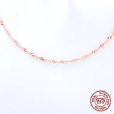 S925 Silver Chain Necklace for Women with Pendant, Charm Jewelry 40-45mm