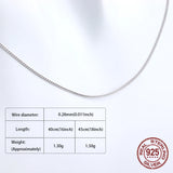 S925 Silver Chain Necklace for Women, Sterling Silver Chain