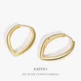 S925 Silver V-Shaped Earrings Ear Buckle Jewelry