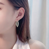 S925 Silver V-Shaped Earrings Ear Buckle Jewelry